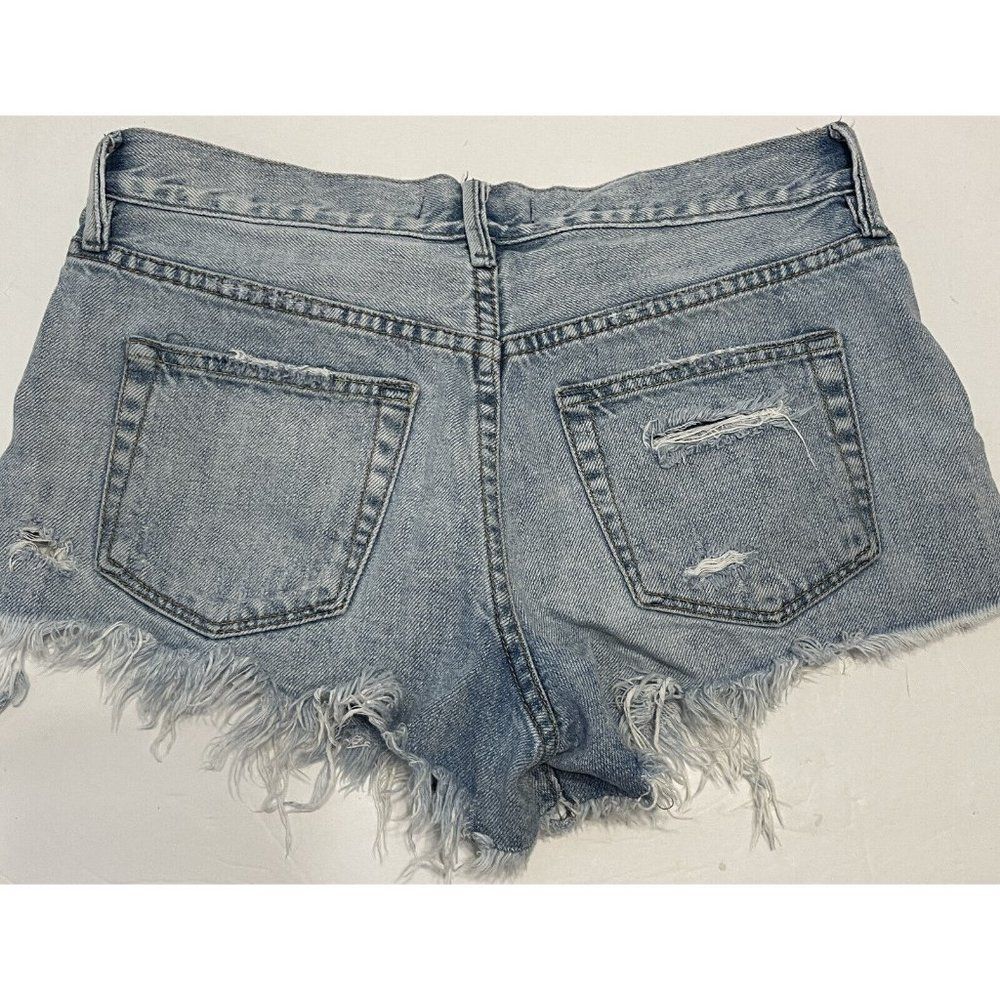 We The Free Woman’s Sz 26 Button Fly Jean Cutoff Shorts Festival Booty